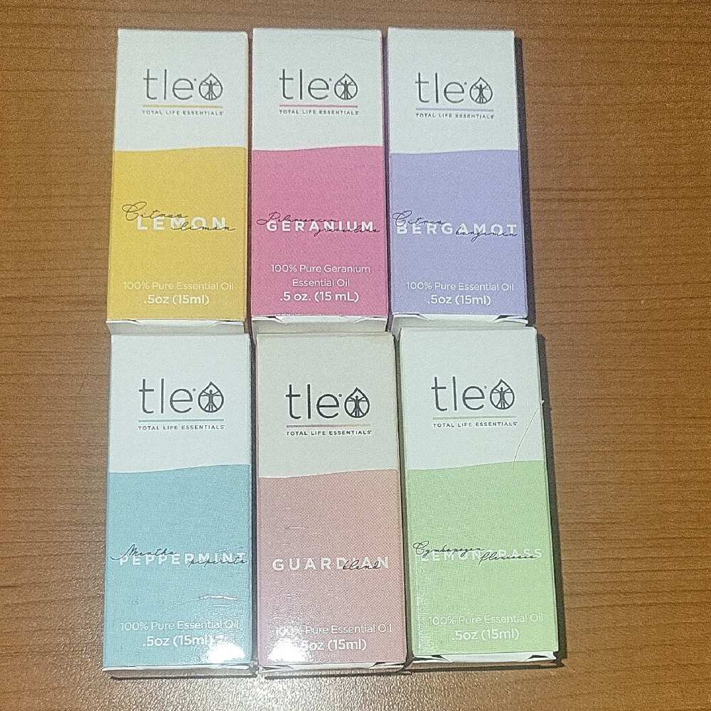 New Total Life Essentials Oils Lemon Peppermint Geranium Guardian Lemongrass